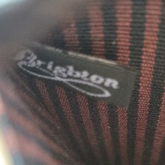 Brighton Cream Pebbled Leather Mini Bag With Brown Crocodile Print Accent - Picture 6 of 9